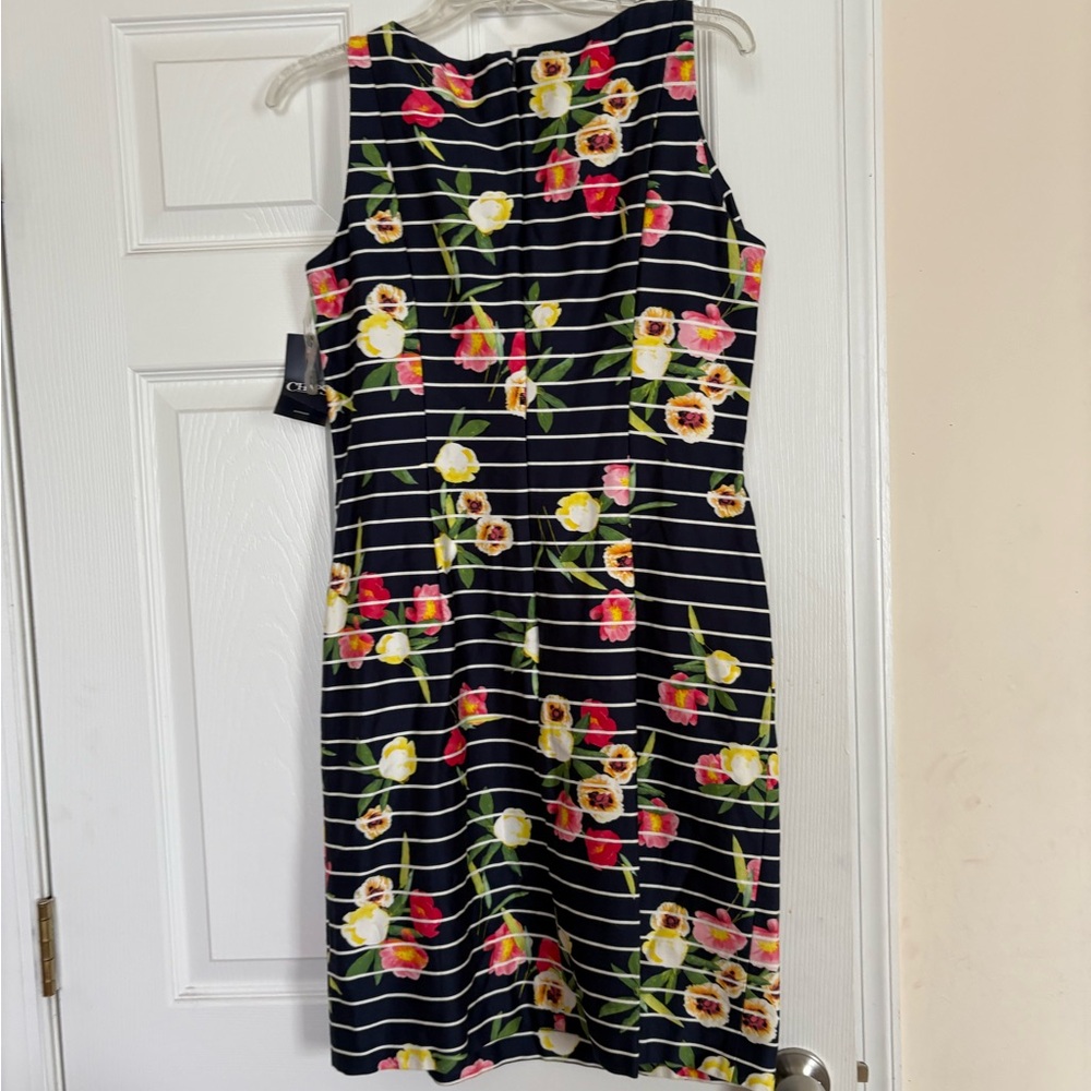 Chaps Navy Floral Midi Dress